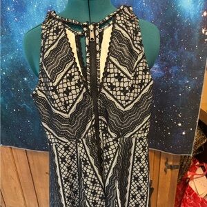 Free People Black and White Lace Accent